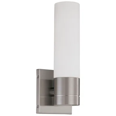 Nuvo Lighting Link 1 Light Wall Sconce With White Glass - Brushed Nickel
