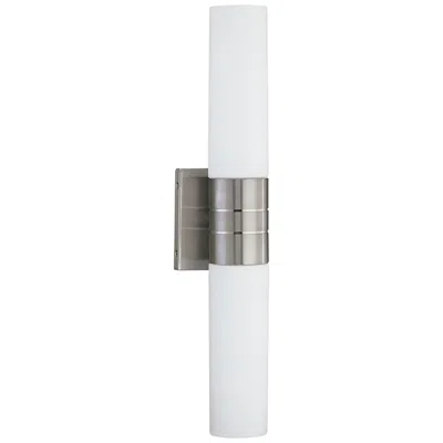 Nuvo Lighting Link 2 Light 21" High Wall Sconce With White Glass - Brushed Nickel