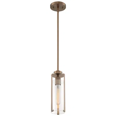 Nuvo Lighting Marina; 1 Light; Mini Pendant Fixture; Burnished Brass Finish