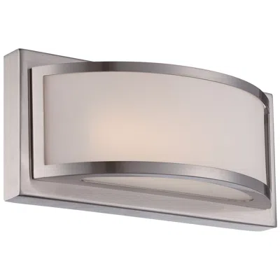 Nuvo Lighting Mercer; (1) Led Wall Sconce; Frosted Glass; Brushed Nickel Finish