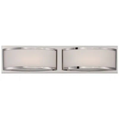 Nuvo Lighting Mercer; (2) Led Wall Sconce; Frosted Glass; Polished Nickel Finish