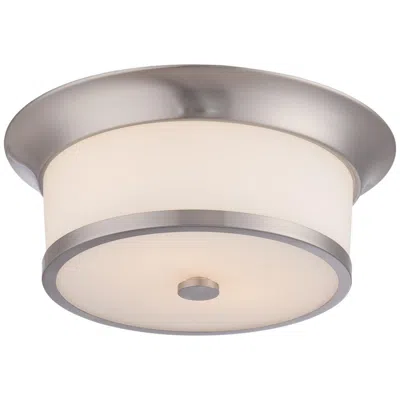 Nuvo Lighting Mobili; 2 Light; Flush Fixture With Satin White Glass