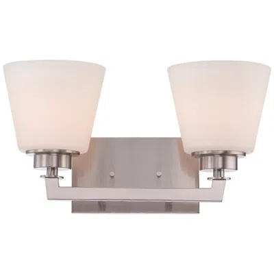 Nuvo Lighting Mobili; 2 Light; Vanity Fixture With Satin White Glass