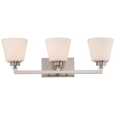 Nuvo Lighting Mobili; 3 Light; Vanity Fixture With Satin White Glass