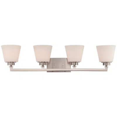 Nuvo Lighting Mobili; 4 Light; Vanity Fixture With Satin White Glass