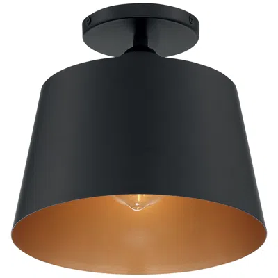 Nuvo Lighting Motif 10" Wide Modern Black And Gold Ceiling Light