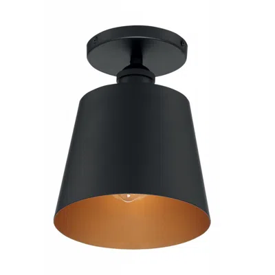 Nuvo Lighting Motif 7 1/4" Wide Black And Gold Ceiling Light