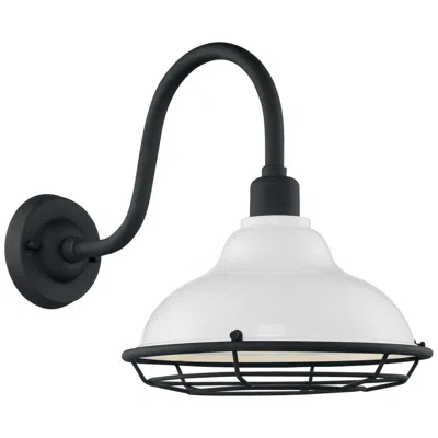 Nuvo Lighting Newbridge; 1 Light; Large Outdoor Wall Sconce; Gloss White Finish