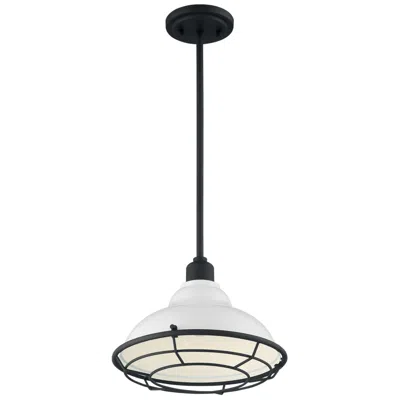 Nuvo Lighting Newbridge; 1 Light; Large Pendant Fixture; Gloss White Finish