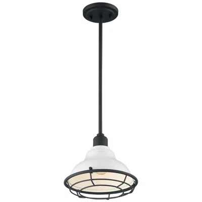 Nuvo Lighting Newbridge; 1 Light; Small Pendant Fixture; Gloss White Finish