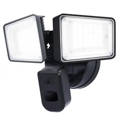 Nuvo Lighting Nuvo 10" Wide Black Smart Security Light And Camera, Rectangle Heads