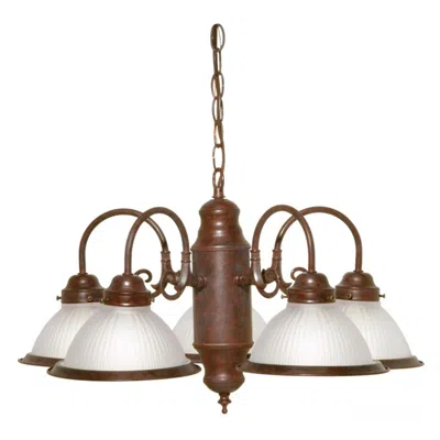 Nuvo Lighting Nuvo 22" Wide Downlight Old Bronze Frosted Glass Chandelier