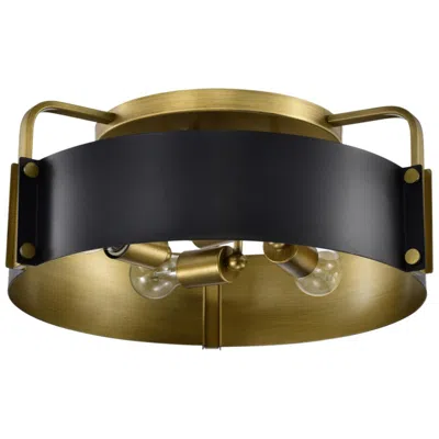 Nuvo Lighting Nuvo Altos 18" Matted Black/natural Brass 4 Light Ceiling Light