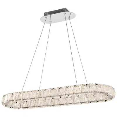 Nuvo Lighting Nuvo Asher 36" Polished Nickel Led Oval Pendant