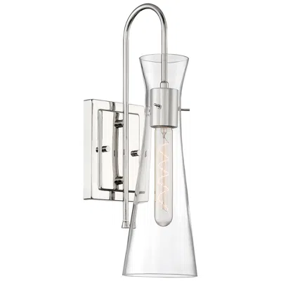 Nuvo Lighting Nuvo Bahari 17 1/2" Modern Polished Nickel And Clear Glass Sconce