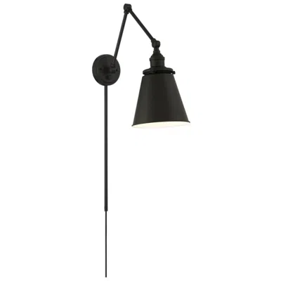Nuvo Lighting Nuvo Bayard 10" High Matte Black Swing Arm Lamp