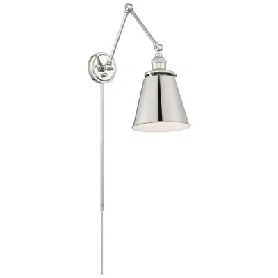 Nuvo Lighting Nuvo Bayard 10" High Polished Nickel Swing Arm Lamp In Silver
