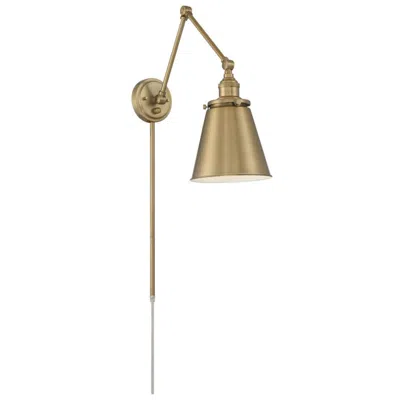 Nuvo Lighting Nuvo Bayard 13" Burnished Brass With Switch Swing Arm Lamp