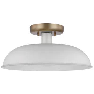 Nuvo Lighting Nuvo Colony 15" Wide 1-light Modern Dome Matte White Ceiling Light