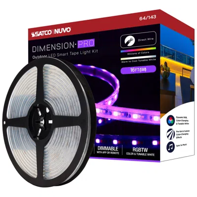 Nuvo Lighting Nuvo Dimension Pro 16 Ft Outdoor Led Smart Tape Light Strip - J-box Connect