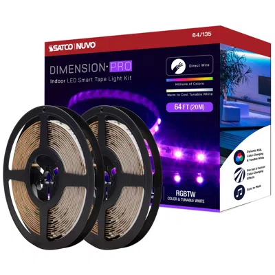Nuvo Lighting Nuvo Dimension Pro 64 Ft. Indoor Led Smart Tape Light Strip J-box Connect