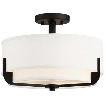 Nuvo Lighting Nuvo Frankie 15 3/4" Wide Aged Bronze Double Shade Ceiling Light