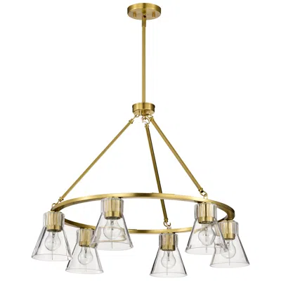 Nuvo Lighting Nuvo Gianna 30" Wide Vintage Brass 6 Light Chandelier