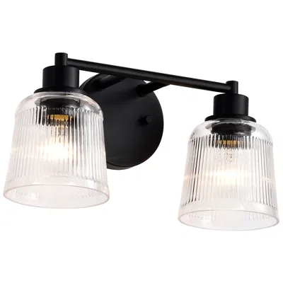 Nuvo Lighting Nuvo Grayson 14 1/2" Wide Matte Black 2 Light Vanity