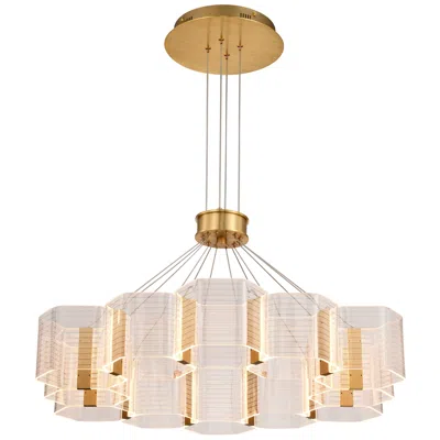 Nuvo Lighting Nuvo Kenzo 34" Polished Anodized Bronze 12 Light Led Chandelier
