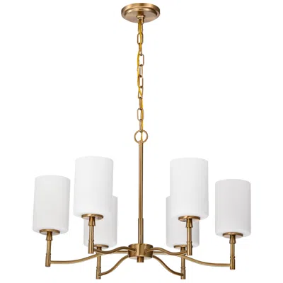 Nuvo Lighting Nuvo Liam 25" Wide Burnished Brass 6 Light Chandelier