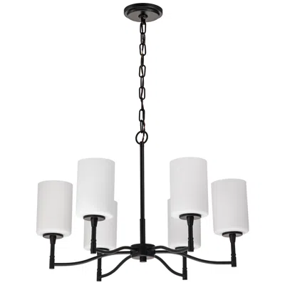 Nuvo Lighting Nuvo Liam 25" Wide Matte Black 6 Light Chandelier