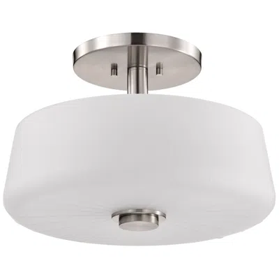 Nuvo Lighting Nuvo Lune 16" Wide Brushed Nickel 3 Light Semi-flush