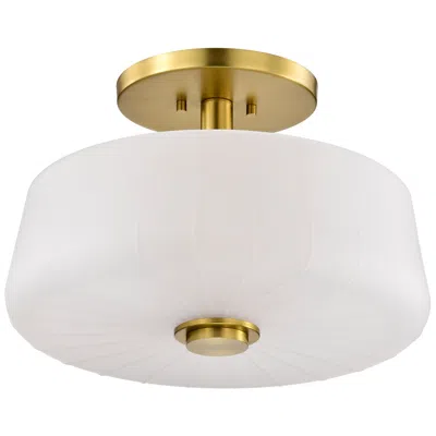 Nuvo Lighting Nuvo Lune 16" Wide Vintage Brass 3 Light Semi-flush