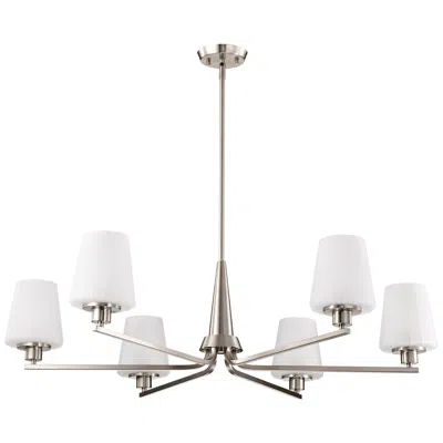 Nuvo Lighting Nuvo Lune 40" Wide Brushed Nickel 6 Light Chandelier