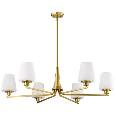 Nuvo Lighting Nuvo Lune 40" Wide Vintage Brass 6 Light Chandelier