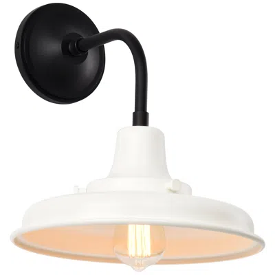 Nuvo Lighting Nuvo Morris 13 1/4" High Black/white Medium Outdoor Lantern