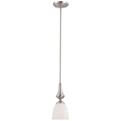Nuvo Lighting Nuvo Patton 5" Brushed Nickel 1 Light Mini Pendant With Frosted Glass