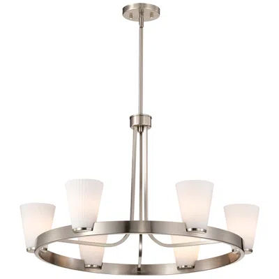 Nuvo Lighting Nuvo Royale 30" Wide Brushed Nickel 6 Light Chandelier