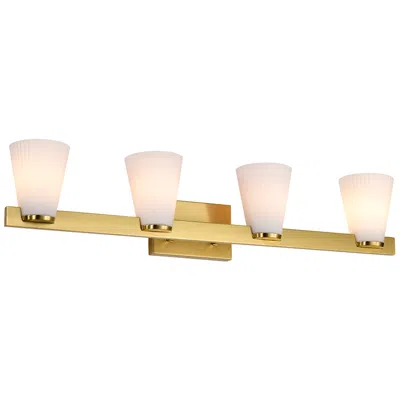 Nuvo Lighting Nuvo Royale 33 1/2" Wide Burnished Brass 4 Light Vanity