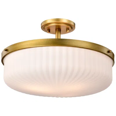 Nuvo Lighting Nuvo Solara 16 1/2" Wide Natural Brass Semi Flush Mount