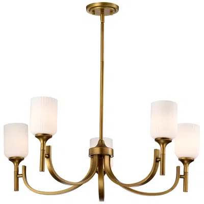 Nuvo Lighting Nuvo Solara 30" Wide Natural Brass 5 Light Chandelier