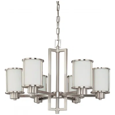 Nuvo Lighting Odeon 27" Wide Brushed Nickel 6-light Chandelier