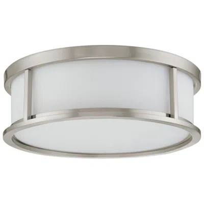 Nuvo Lighting Odeon; 3 Light; 17 In.; Flush Dome With Satin White Glass