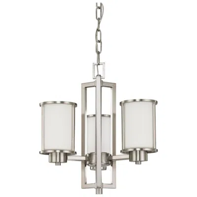 Nuvo Lighting Odeon; 3 Light; (convertible Up/down) Chandelier With Satin White Glass