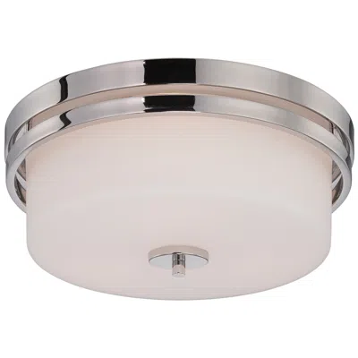 Nuvo Lighting Parallel; 3 Light; Flush Fixture With Etched Opal Glass