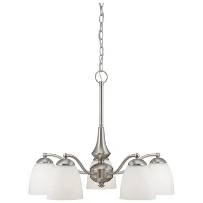 Nuvo Lighting Patton; 5 Light; Chandelier (arms Down) With Frosted Glass