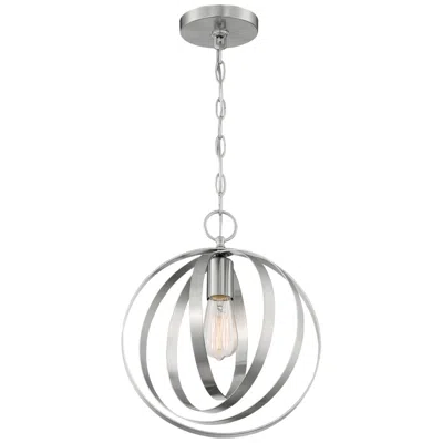 Nuvo Lighting Pendleton; 1 Light; Pendant Fixture; Brushed Nickel Finish