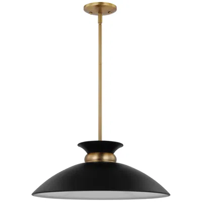 Nuvo Lighting Perkins 19 3/4" Wide Burnished Brass And Black Pendant Light