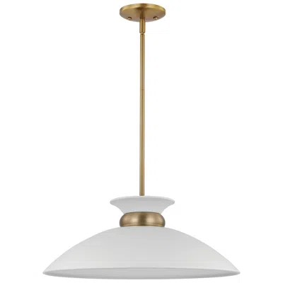 Nuvo Lighting Perkins 19 3/4" Wide Burnished Brass And White Pendant Light