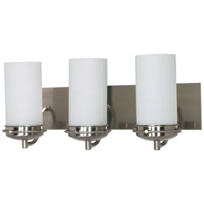 Nuvo Lighting Polaris; 3 Light; 21 In.; Vanity With Satin Frosted Glass Shades